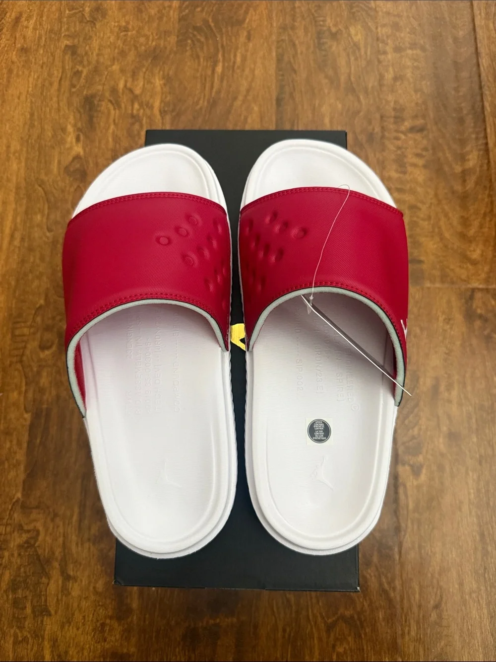 Jordan Play Slide Sandals in Red and White - Men’s Slide
